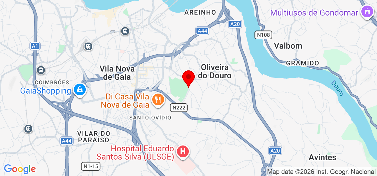 Daniel Castro - Porto - Vila Nova de Gaia - Karte