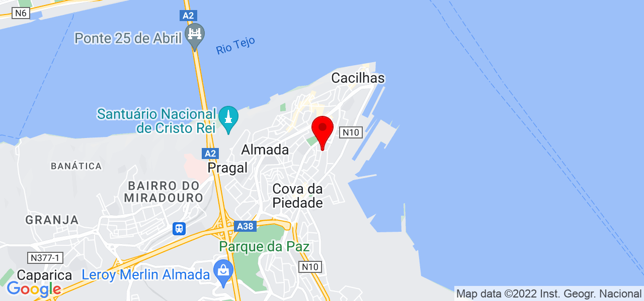 Jhenifer Cardoso - Setúbal - Almada - Mapa