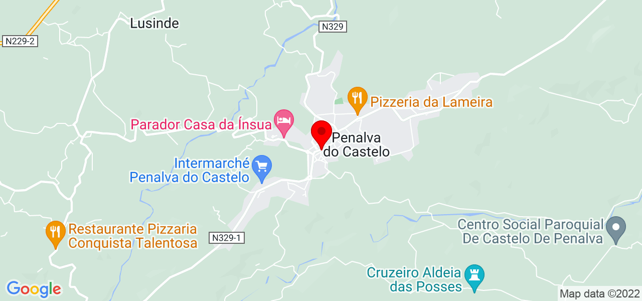 In&ecirc;s Azevedo - Viseu - Penalva do Castelo - Mapa