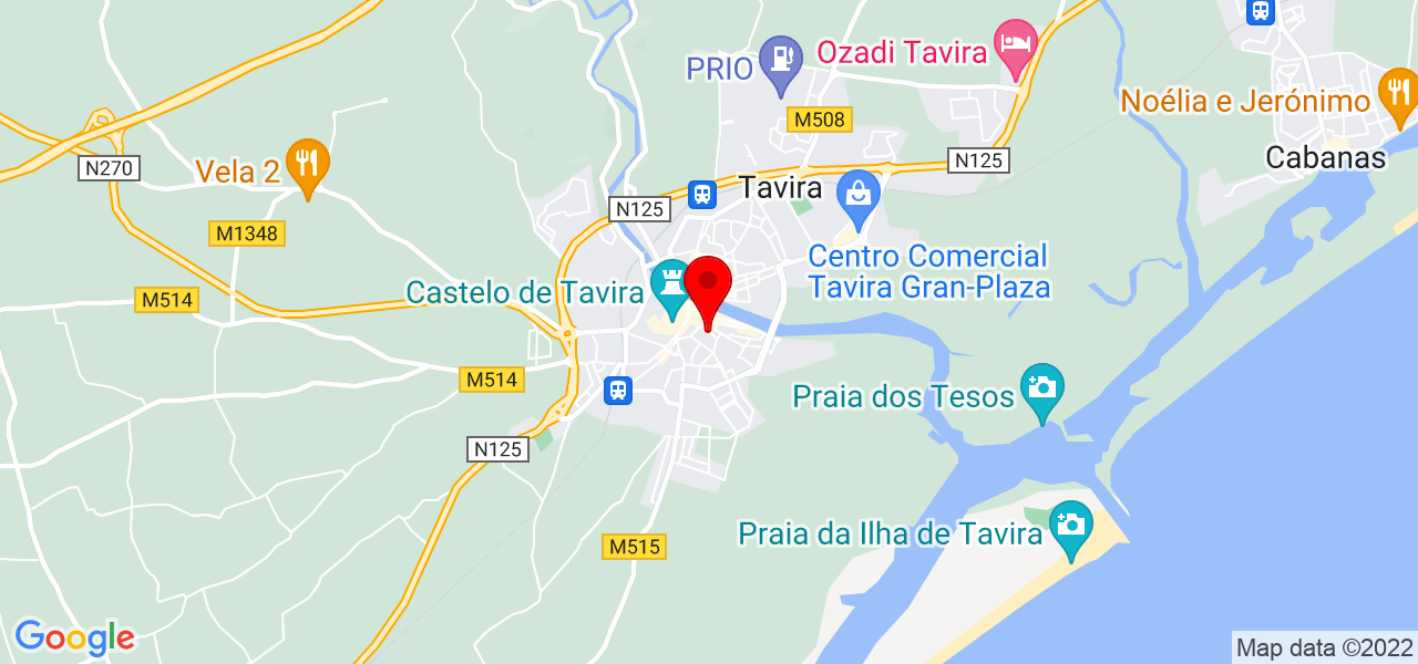 Paula Martins - Faro - Tavira - Map
