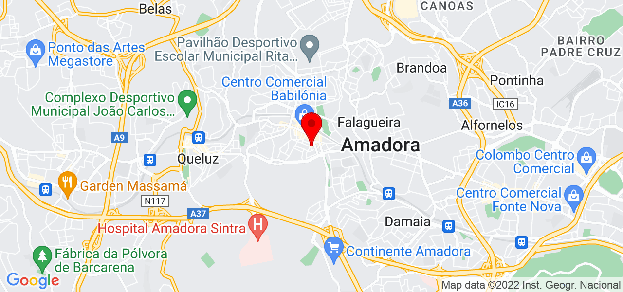 &Eacute;rika miranda de oliveira - Lisboa - Amadora - Mapa