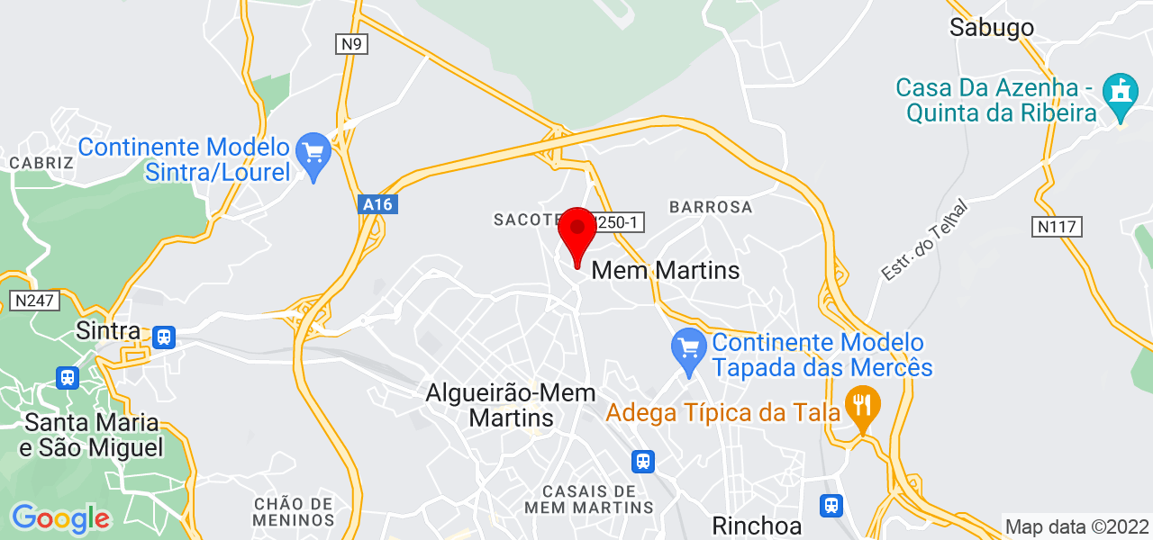 KDJ M&aacute;rio Capote - Lisboa - Sintra - Mapa