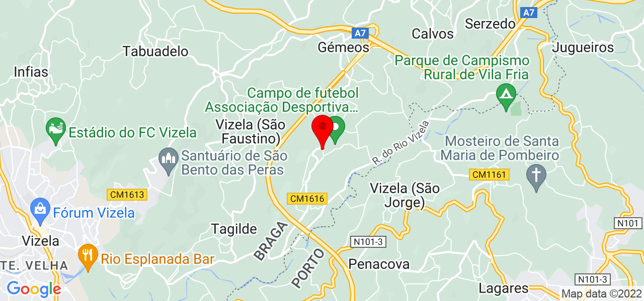 José Pinheiro - Porto - Felgueiras - Mapa