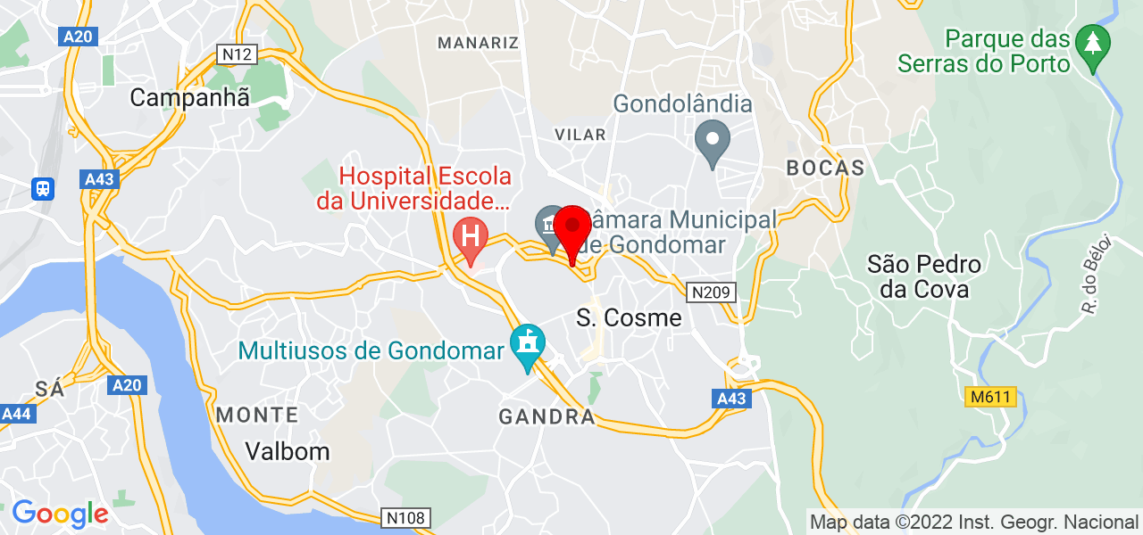 C&aacute;tia Adelaide - Porto - Gondomar - Mapa