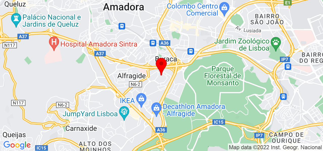 Let&iacute;cia Alcione - Lisboa - Amadora - Mapa