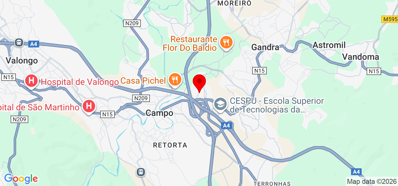 JD fretes e mudanças - Porto - Valongo - Mapa