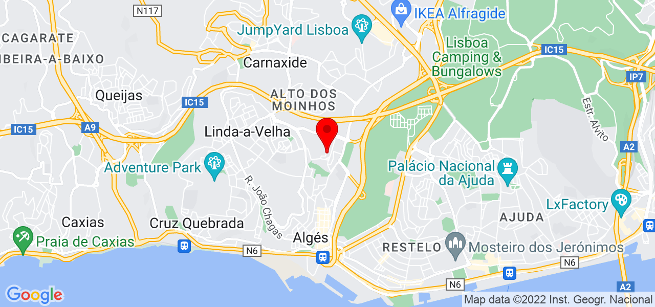 Mariana Louren&ccedil;o Interiores - Lisboa - Oeiras - Mapa