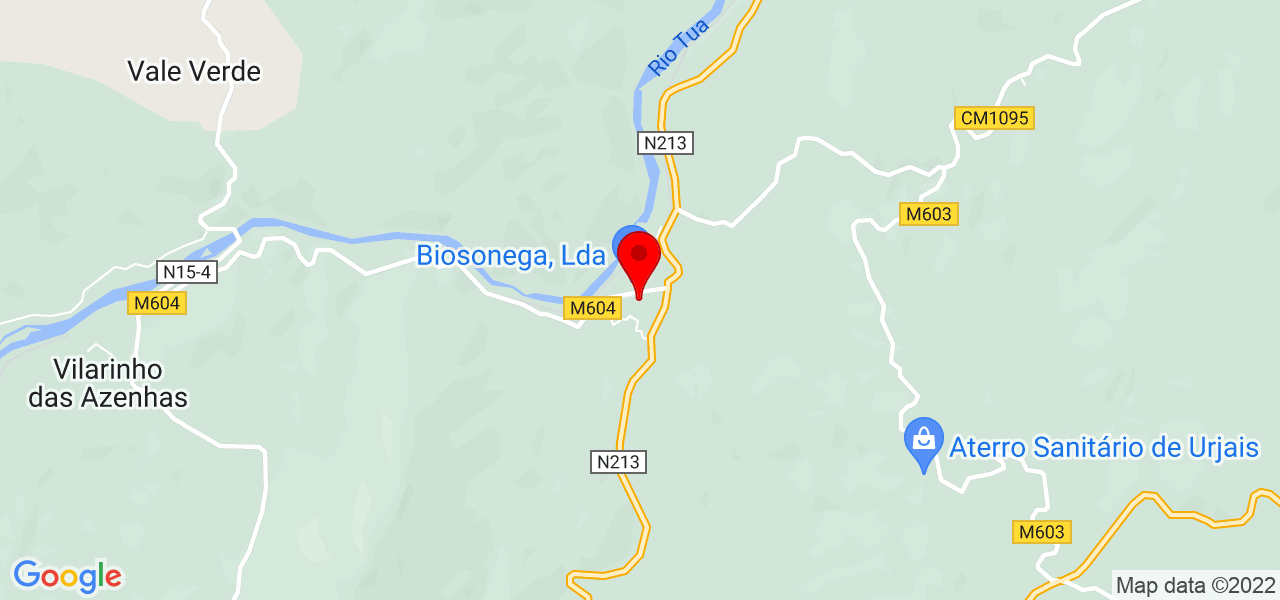 V&acirc;nia S. - Bragança - Mirandela - Mapa