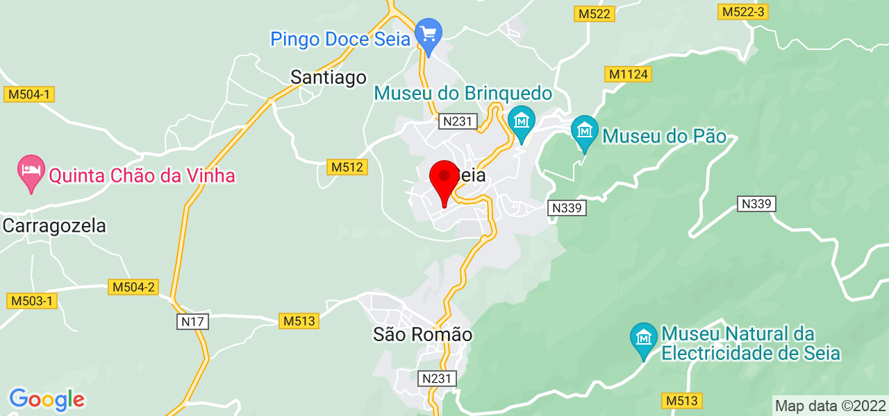 Equipa fernandes - Guarda - Seia - Mapa