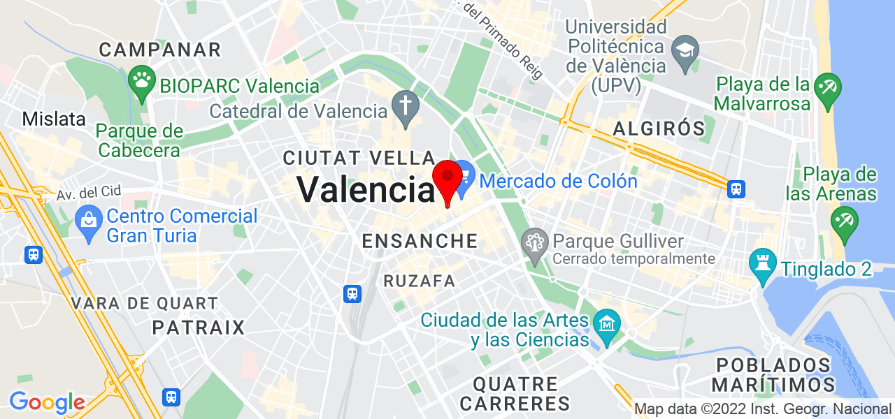 Valentina Fotograf&iacute;as - Comunidad Valenciana - Valencia - Mapa