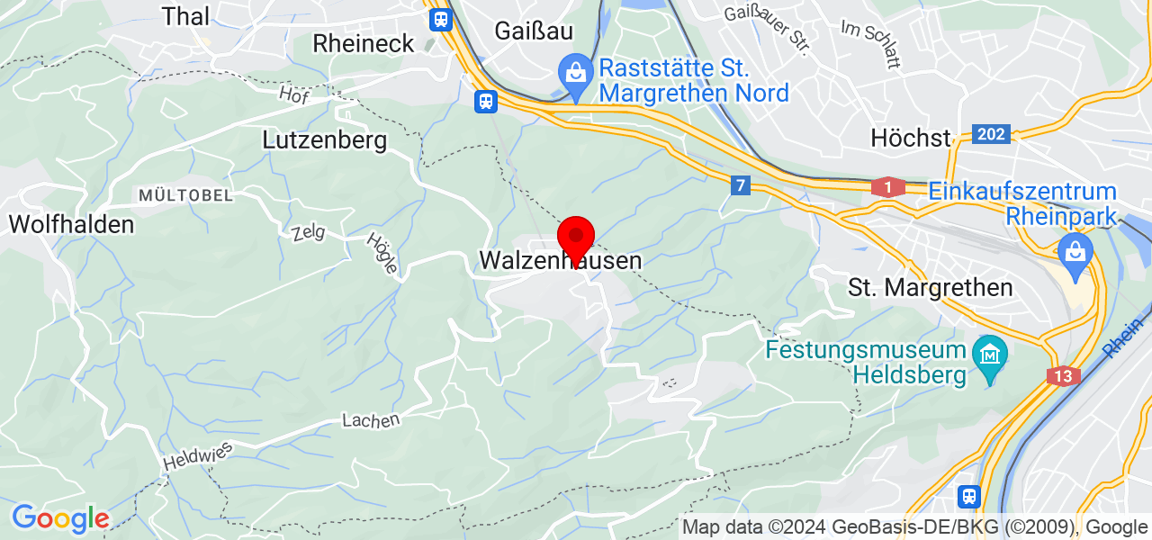 Bopoms - Appenzell Ausserrhoden - Walzenhausen - Karte