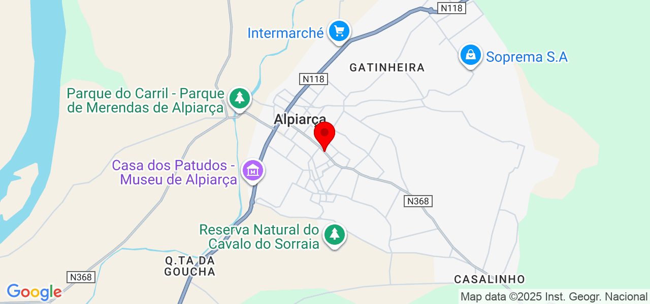 Gtransportes - Santarém - Alpiarça - Mapa