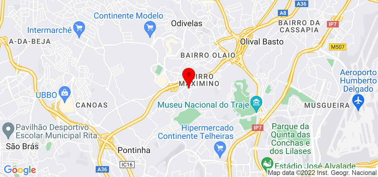 Tinobras - Lisboa - Odivelas - Mapa