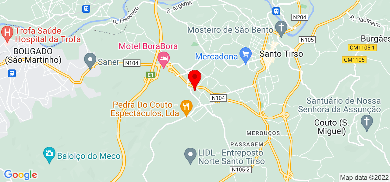 Albertino Ribeiro - Porto - Santo Tirso - Mapa