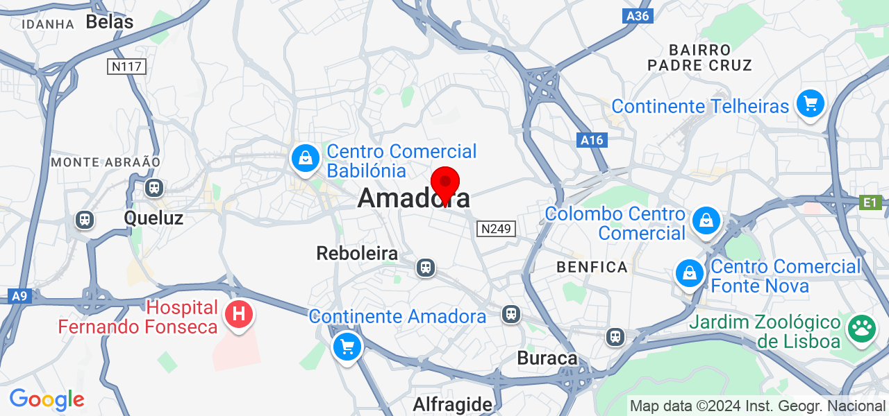Mudanças/Recolhas/monos/24h Ivo - Lisboa - Amadora - Mapa