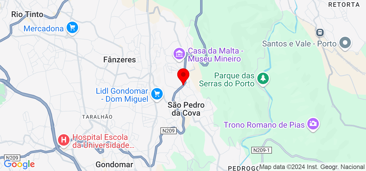 Tiago Carvalhal - Porto - Gondomar - Map