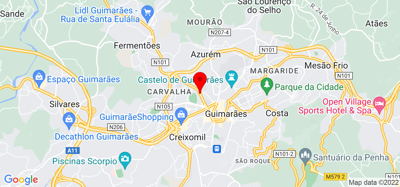 Academia de Matemática - Braga - Guimarães - Mapa