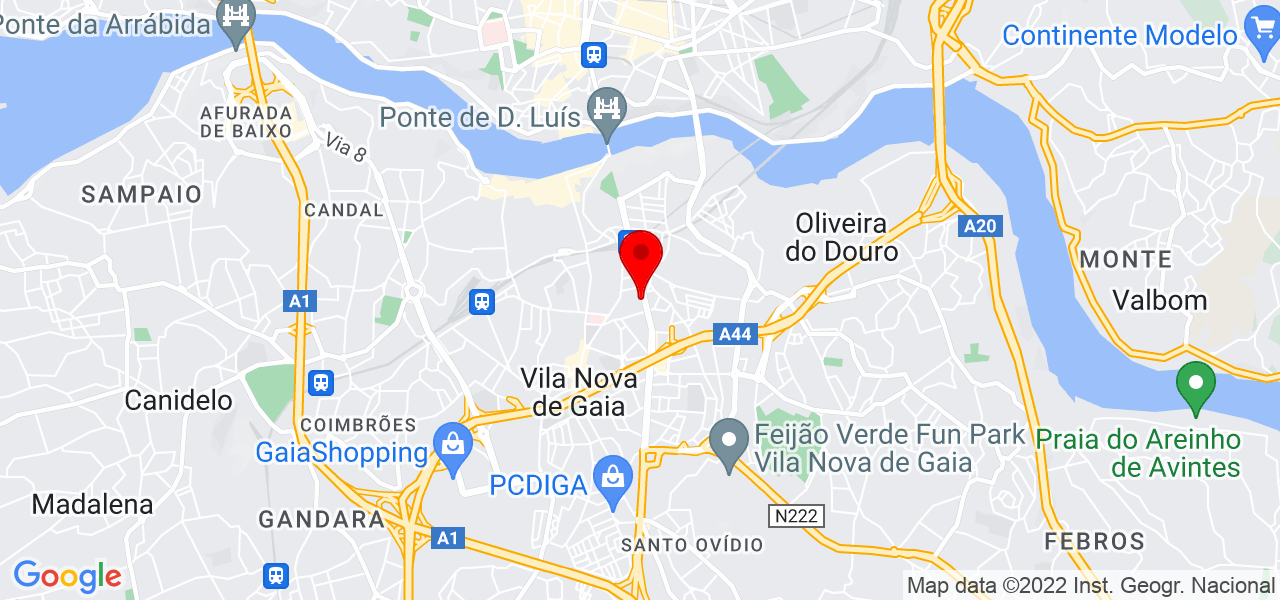 Tiago Pereira Teixeira - Porto - Vila Nova de Gaia - Mapa