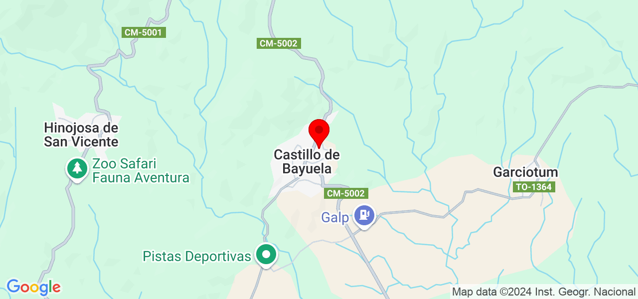JC.clima - Castilla-La Mancha - Castillo de Bayuela - Map