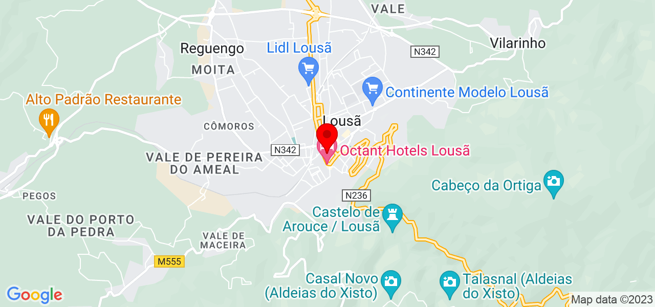 OPTEL - Atendimento chamadas de emerg&ecirc;ncia - Coimbra - Lousã - Mapa