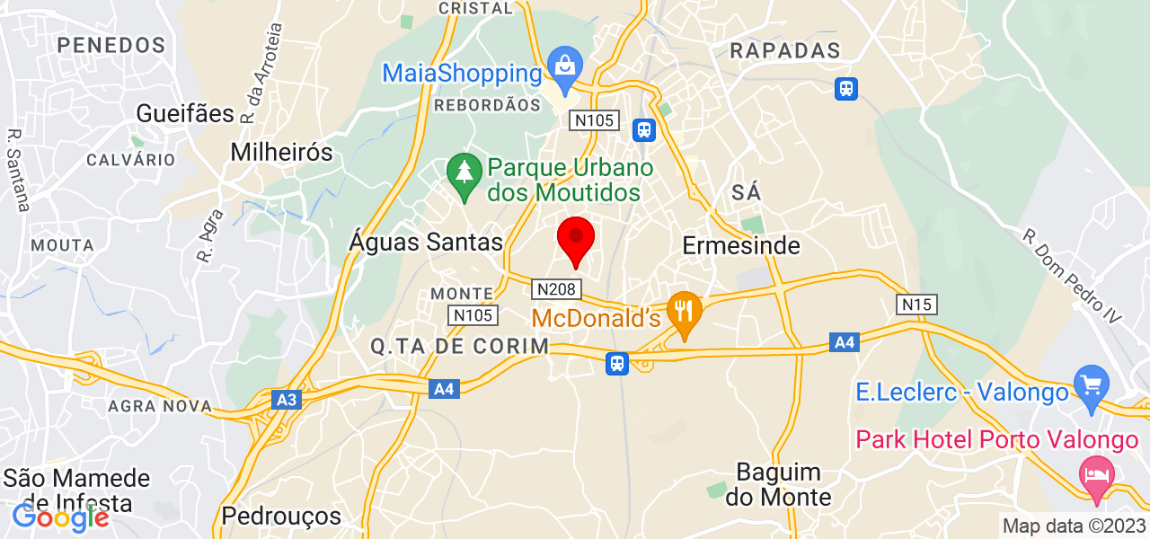 T&acirc;nia Vietes - Porto - Valongo - Mapa