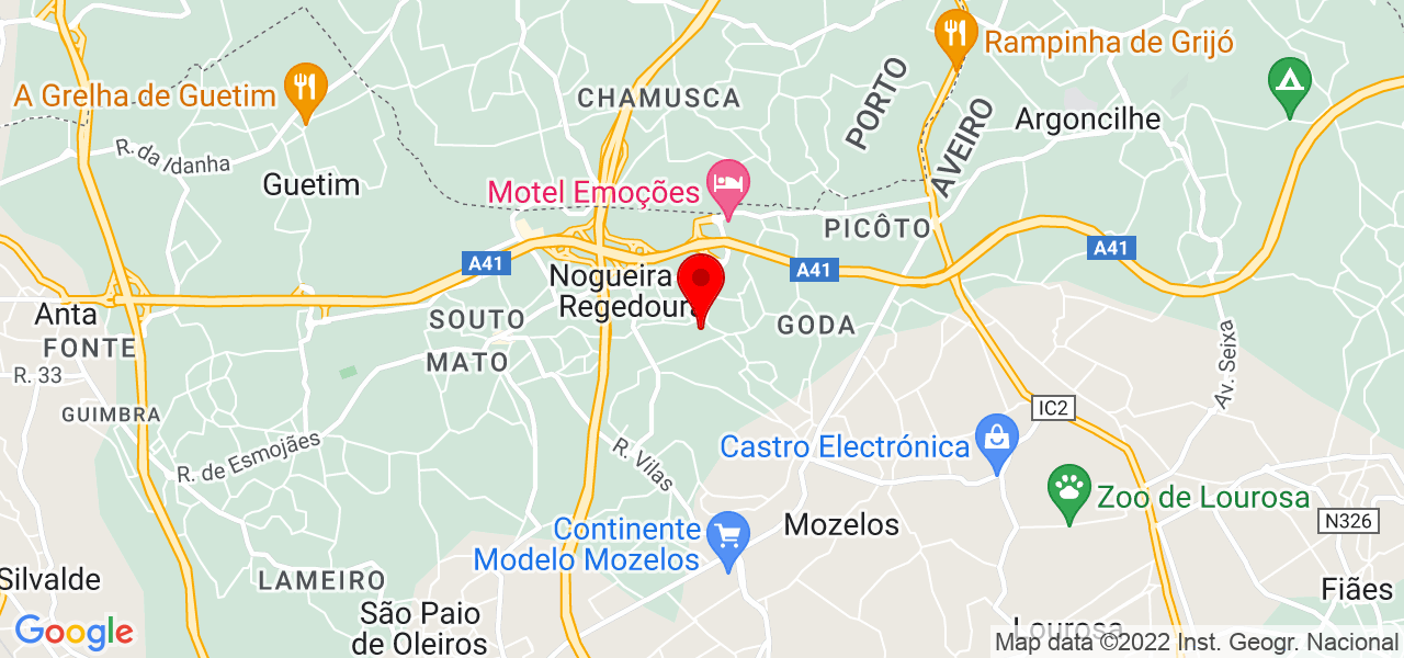 Hugo Silva - Aveiro - Santa Maria da Feira - Mapa