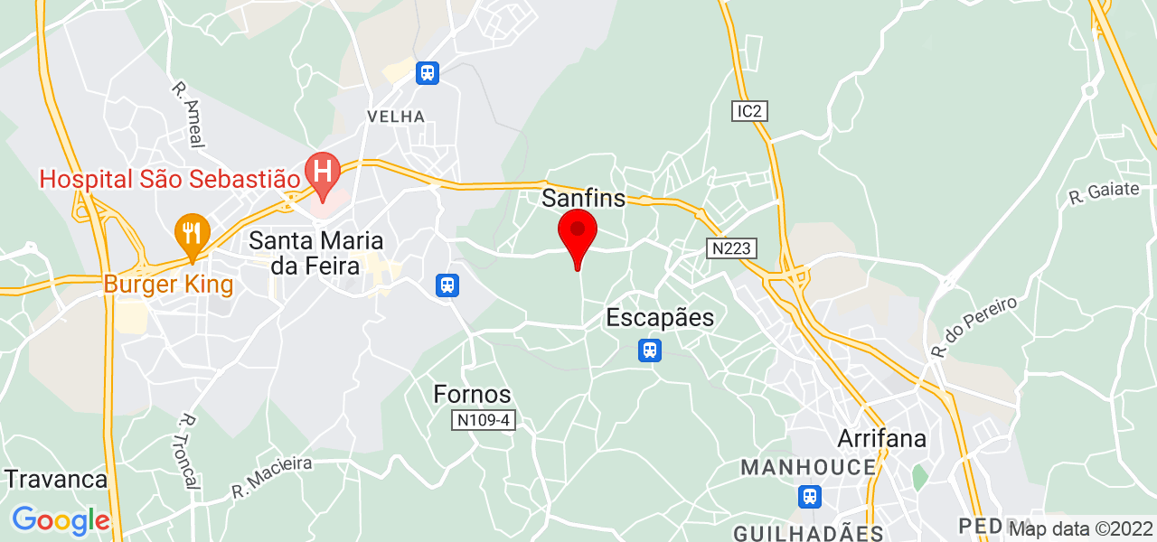 M&ocirc;nica barbedo - Aveiro - Santa Maria da Feira - Mapa