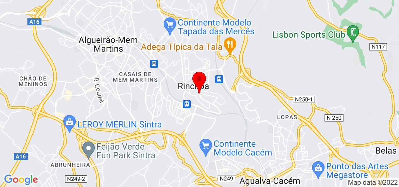 Ana Neves - Lisboa - Sintra - Mapa