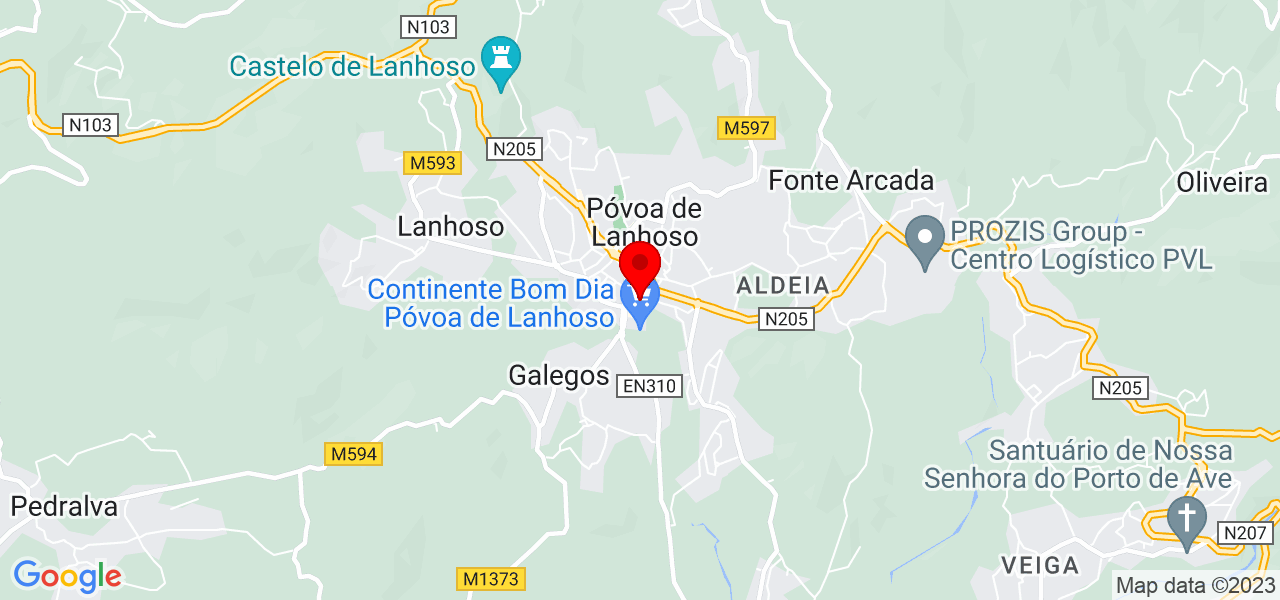 Esmeralda Cunha - Braga - Póvoa de Lanhoso - Mapa