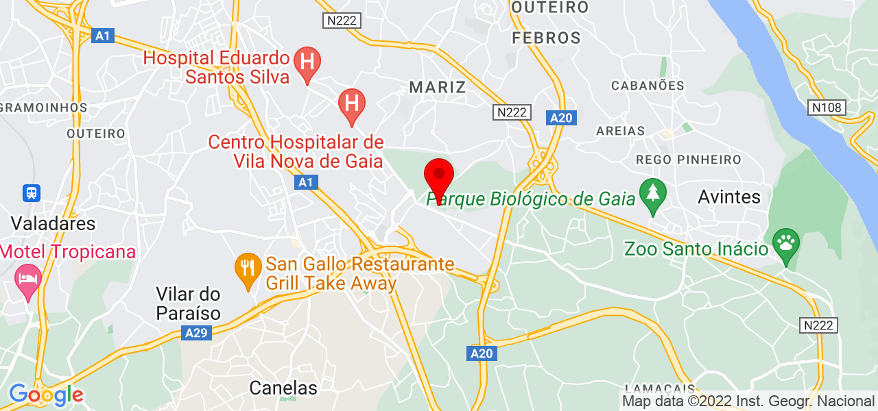 Fl&aacute;via Santos - Porto - Vila Nova de Gaia - Mapa