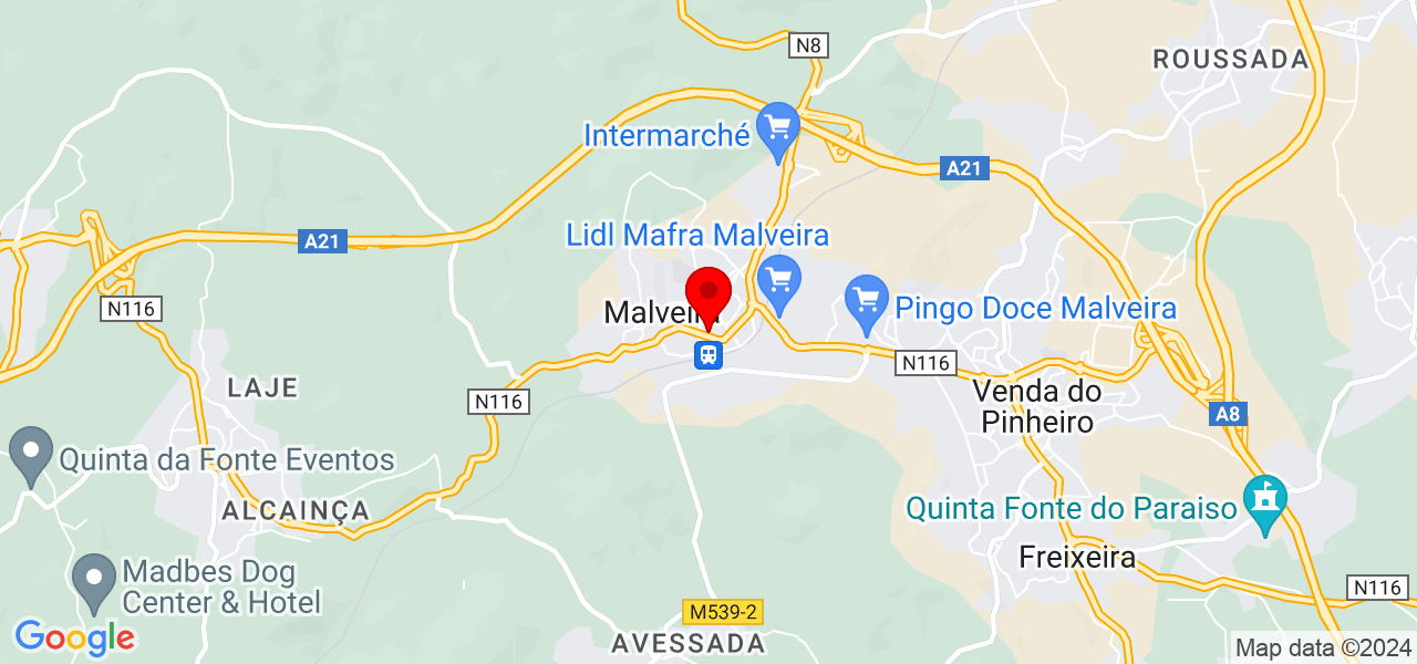 Joana Tar&oacute;loga - Guia Espiritual - Lisboa - Mafra - Mapa