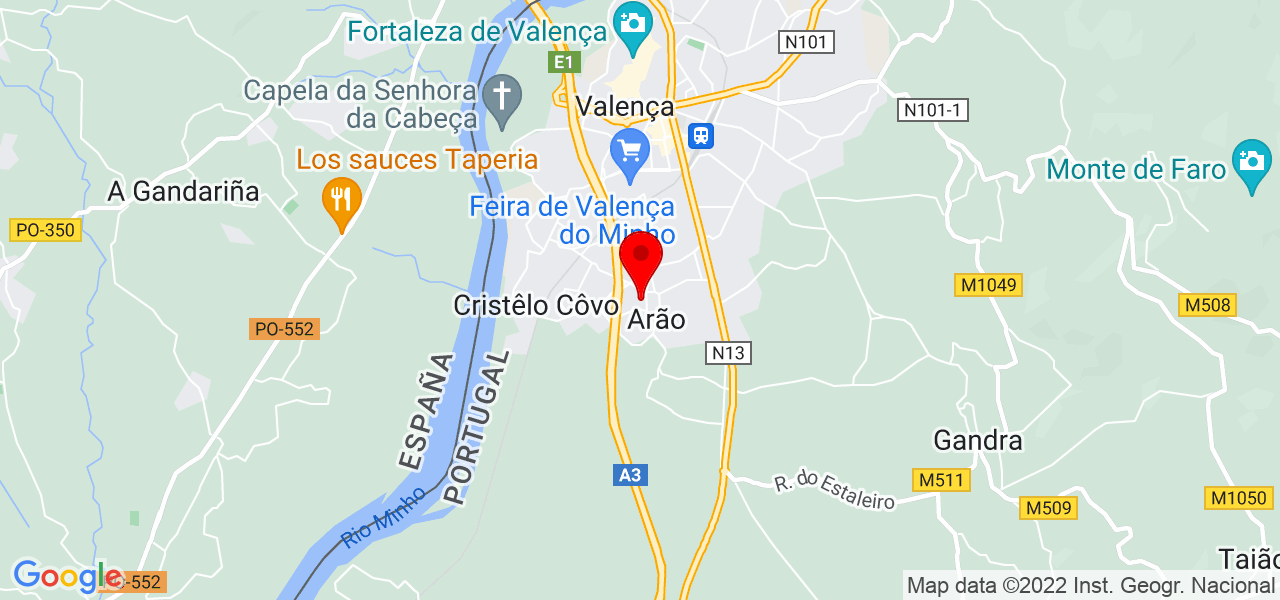Mariana Vilas - Viana do Castelo - Valença - Mapa