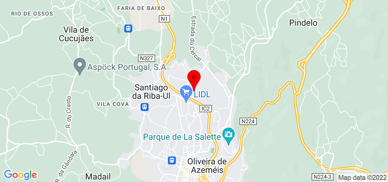 Ingrid Viana - Aveiro - Oliveira de Azeméis - Mapa