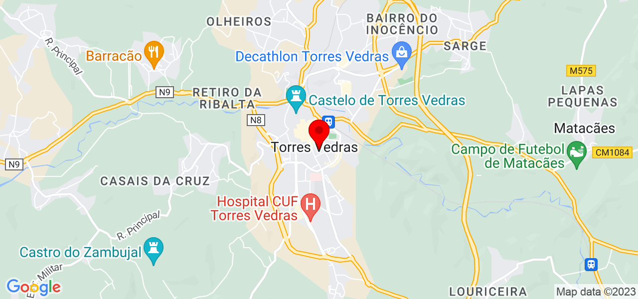 Richard Bento - Lisboa - Torres Vedras - Mapa