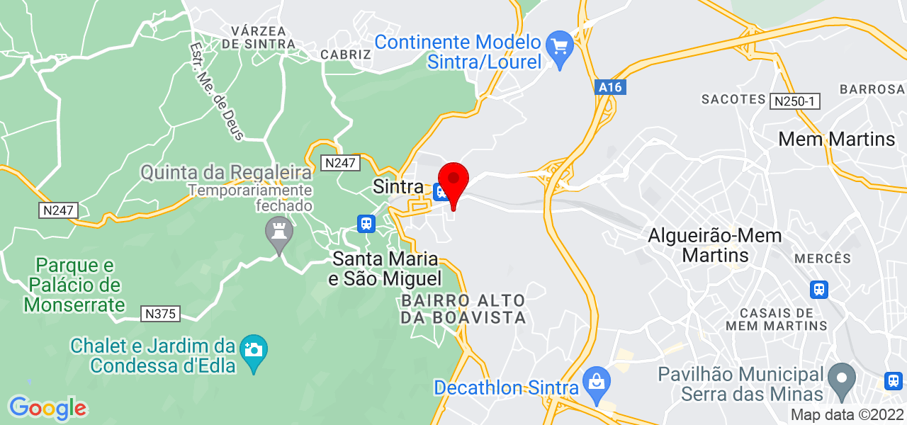 Susana Rodrigues - Lisboa - Sintra - Map