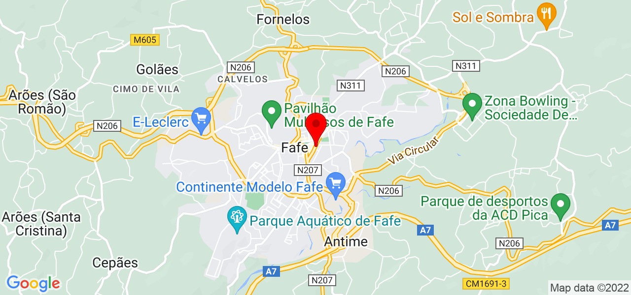 Manuela Silva - Braga - Fafe - Mapa