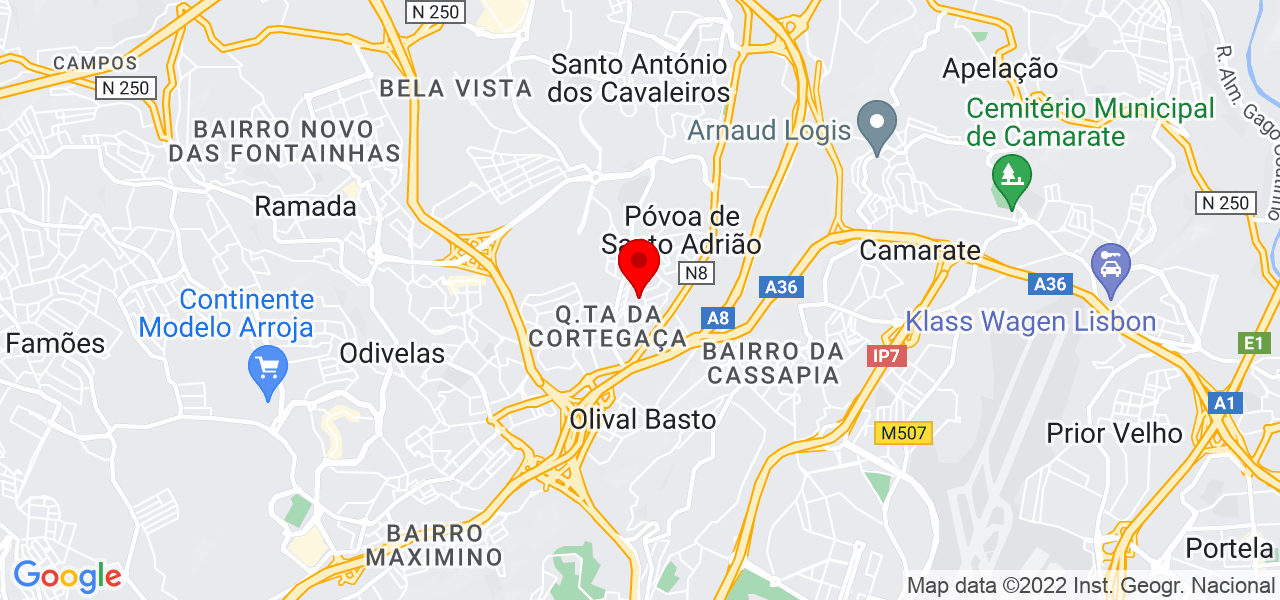 Wilma Nunes - Lisboa - Odivelas - Mapa