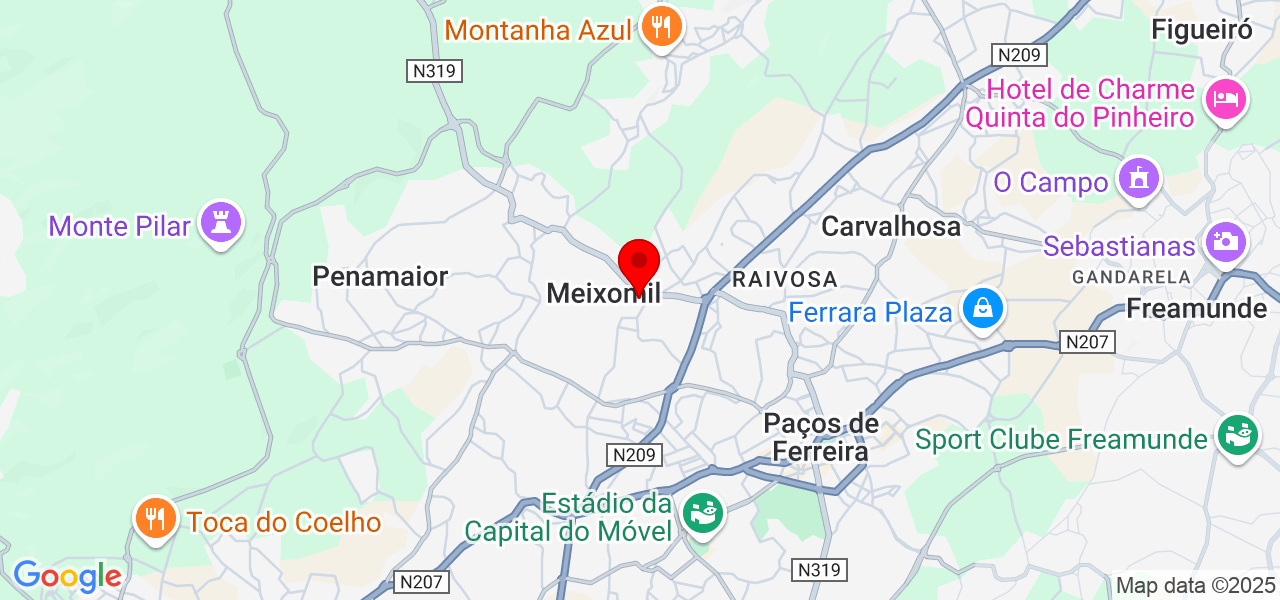 transportes rodrigues - Porto - Paços de Ferreira - Carte
