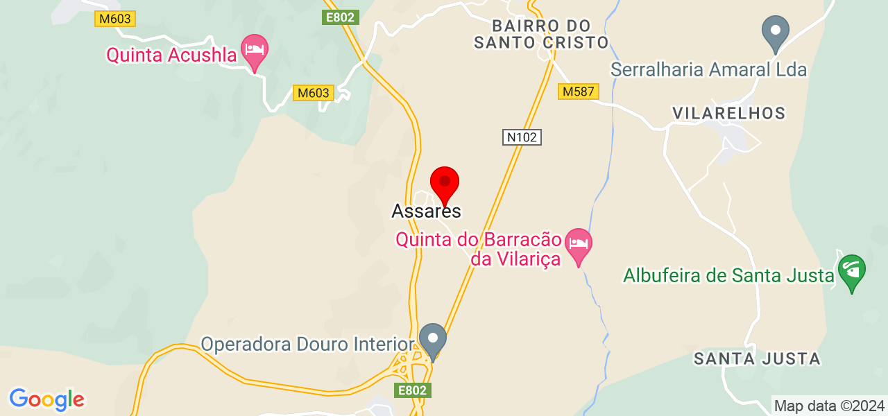 Micaela Portela - Bragança - Vila Flor - Mapa