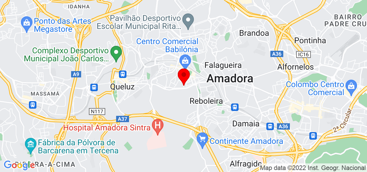 Andrea Correia Diallo - Lisboa - Amadora - Mapa