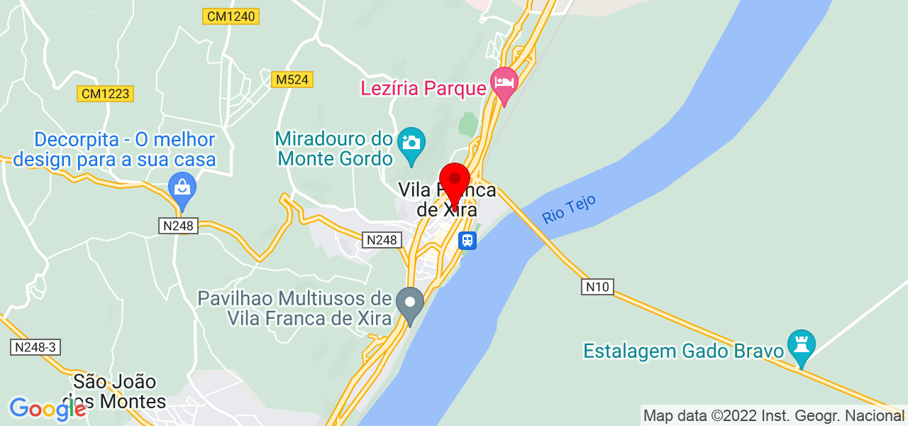 Tainara Santos - Lisboa - Vila Franca de Xira - Mapa