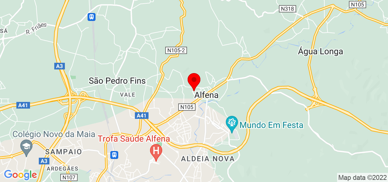 vertex studio - Porto - Valongo - Karte