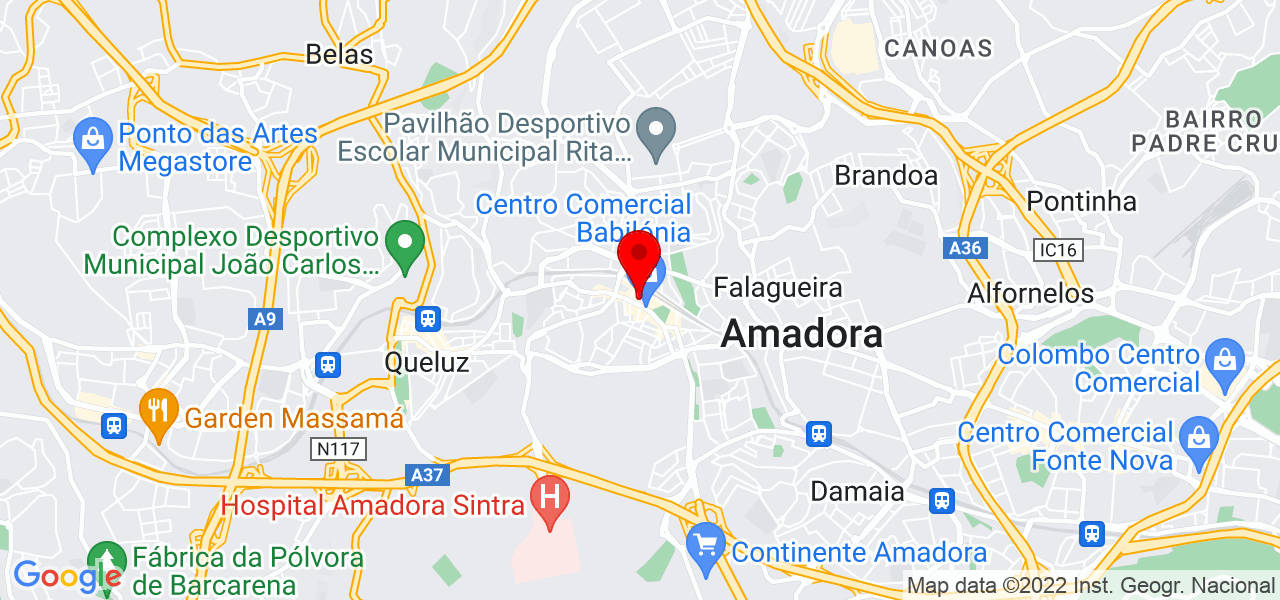 Dany Ferreira - Lisboa - Amadora - Mapa