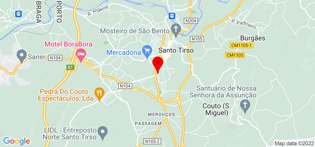 Michele Santos - Porto - Santo Tirso - Mapa