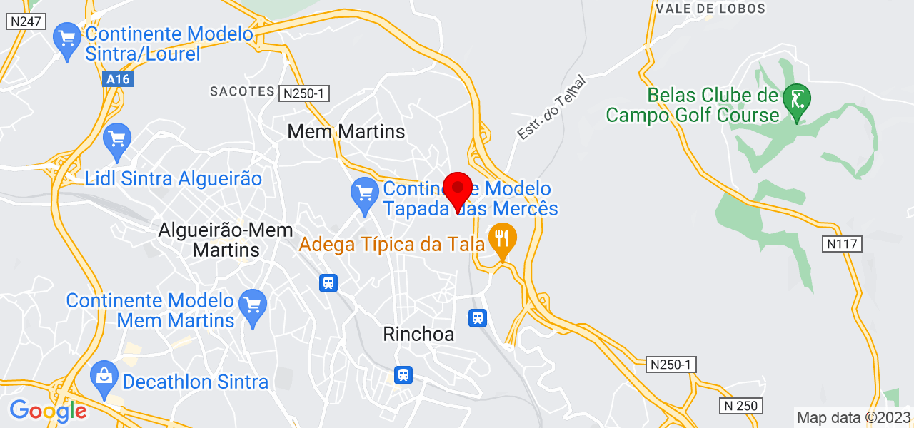 S&oacute;nia Braga - Lisboa - Sintra - Mapa