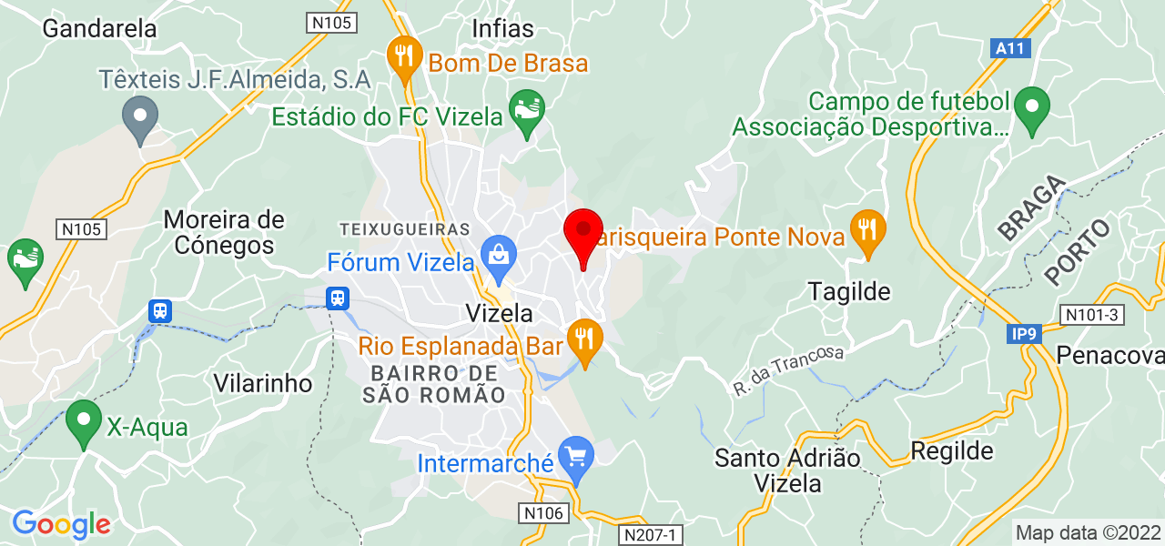 Amara Da Silva - Braga - Vizela - Map