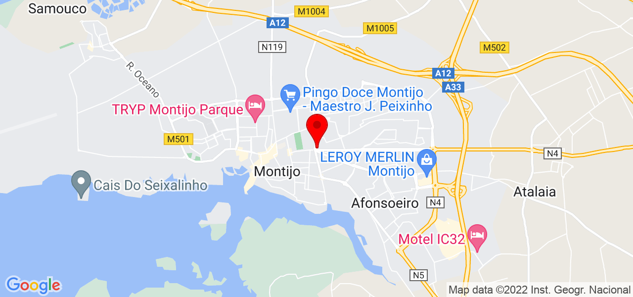 David Ferreira - Setúbal - Montijo - Map