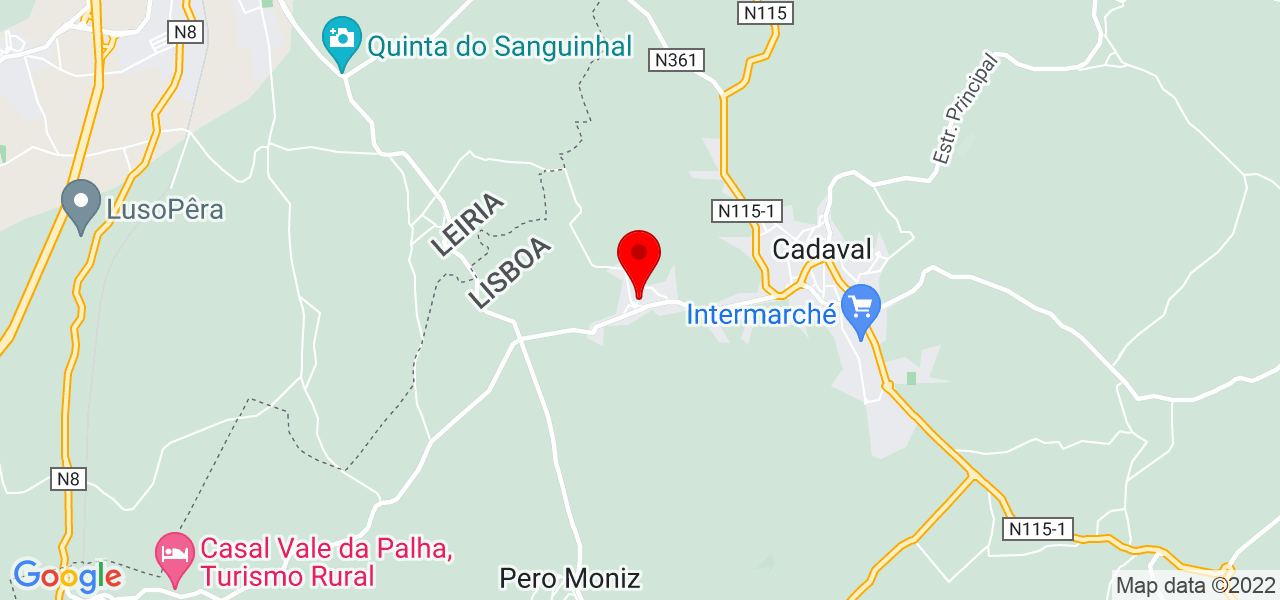 Dina Antunes - Lisboa - Cadaval - Mapa