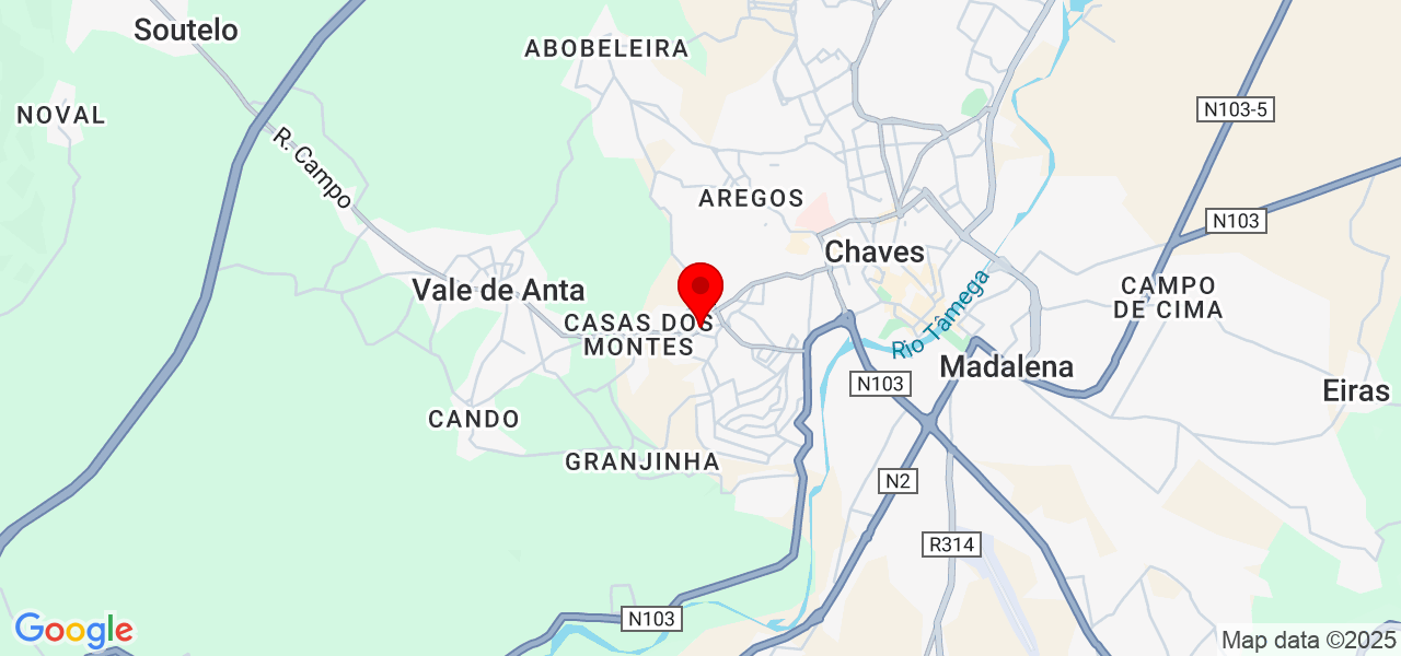 Cristina - Vila Real - Chaves - Map