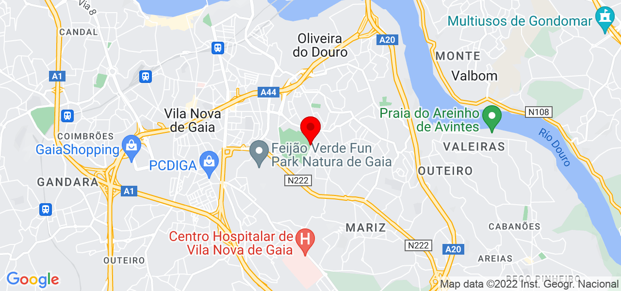 Andr&eacute; Ventura - Porto - Vila Nova de Gaia - Mapa